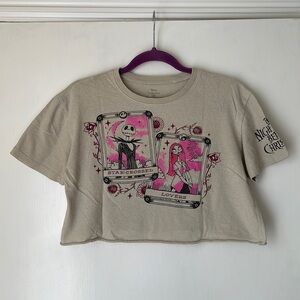 Nightmare Before Christmas Cropped Graphic Tshirt
